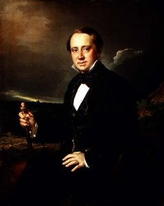 Porträt von Alexander Alexandrovich Sapozhnikov (1827-87) von Vasili Andreevich Tropinin