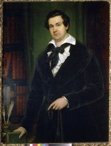 Porträt des Schauspielers Wassili Andrejewitsch Karatygin (1802-1853)