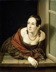 Frau am Fenster