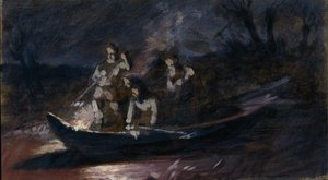 Nachtspeerenfischen, 1870er Jahre