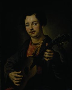 Der Gitarrenspieler, 1850er Jahre von Vasili Grigorevich Perov