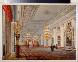 Die große Halle (oder die Nikolaushalle) des Winterpalastes in Sankt Petersburg von Vasili Semenovich Sadovnikov