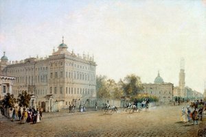 Ansicht der Perspektive Nevsky in St. Petersburg im Jahr 1830 von Vasili Semenovich Sadovnikov