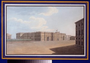 Blick auf den Winterplatz von der Newa-Allee, Sankt Petersburg