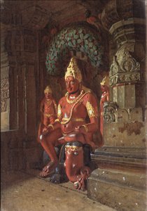 Eine Vishnu-Statue im Indra-Tempel, 1874 von Vasili Vasilievich Vereshchagin