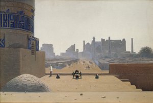 Hauptstraße in Samarkand am frühen Morgen, 1869-1870