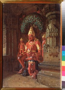 Eine Vishnu-Statue im Indra-Tempel von Vasili Vasilievich Vereshchagin