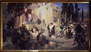 Christus und die Ehebrecherin von Vasilij Dmitrievich Polenov