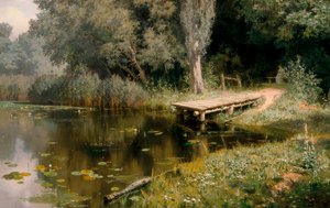 Der von Vegetation überwucherte Teich von Vasilij Dmitrievich Polenov