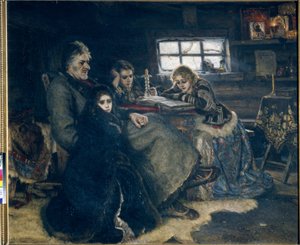Alexandre Danilovic Menchikov und seine Familie im Exil von Vasilij Ivanovic Surikov