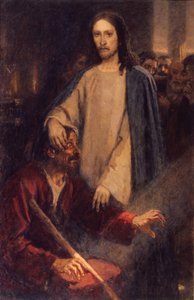 Die Heilung des Blinden von Jericho, 1888 von Vasilij Ivanovic Surikov