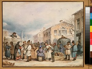 Der Heumarkt in Sankt Petersburg von Vasily Ivanovich Sternberg