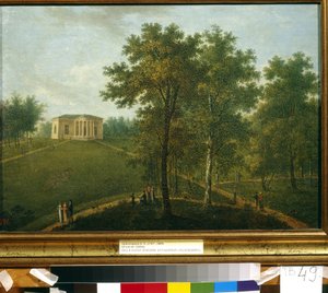 Der Tempel der Wahrheit. Blick in den Park des Kurakin-Anwesens in Nadeshdina (Russland) - Gemälde von Wassili Petrowitsch Prichetnikow (1767-1809)