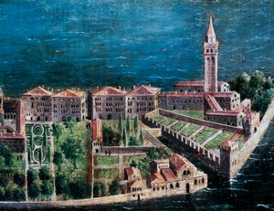 Garten neben der Kirche des Erlösers (Detail) von Venetian School