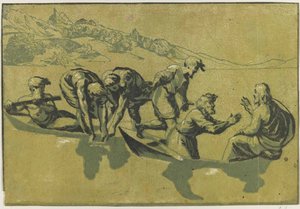 Der wunderbare Fischfang nach Raphael, ca. 1540