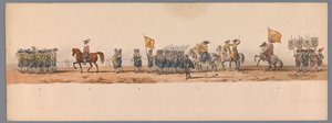 Historischer Umzug zum zweiten Jahrhundertfest der Universität Utrecht, 1836 (Platte 7)