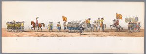 Historischer Umzug zum zweihundertjährigen Jubiläum der Universität Utrecht, 1836 (Platte 7)