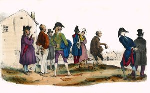 Martin, der Ballspieler. In „Album Grotesque, Auswahl herausragender Typen“, Illustrationen von Victor Adam, Paris, um 1850. von Victor Adam