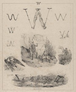Der Buchstabe W: Washington, Wagram, Waterloo, 1833