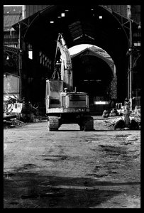 Abriss des Zentralmarktes in Paris, im August 1971 (s/w Foto)
