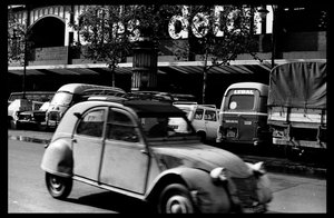 Die Hallen von Paris kurz vor dem Abriss im August 1971 (s/w Foto)
