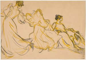 Studie für die Dekoration des Festsaals für das Rathaus des 11. Arrondissements von Paris von Victor Emile Prouve