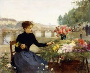 Ein Pariser Blumenmarkt