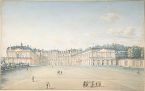 Innenhof des Schlosses Saint-Cloud von Victor Jean Nicolle
