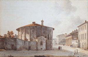 Der Tempel der Vesta und rechts der Tempel des Portunus