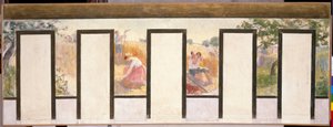 Skizze für das Rathaus von Bagnolet: Feldarbeit von Victor Marec