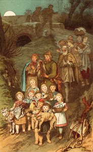 Hirten auf dem Weg nach Bethlehem