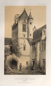 Architektur Pittoresque oder Denkmäler des 15. und 16. Jahrhunderts: Schlösser Frankreichs des 15. und 16. Jahrhunderts: Pl. 46, Priorat von Saint Gabriel (Calvados)