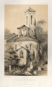 Architektur Pittoresque oder Denkmäler des 15. und 16. Jahrhunderts: Schlösser Frankreichs des 15. und 16. Jahrhunderts: Pl. 14, Kirche von St. Maurice (Vienne) von Victor Petit