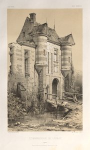 Architektur Pittoresque oder Denkmäler des 15. und 16. Jahrhunderts: Schlösser Frankreichs des 15. und 16. Jahrhunderts: Pl. 23, Kommende von Launay (Yonne) von Victor Petit