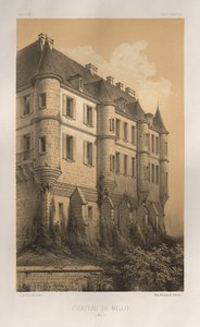 Architektur Pittoresque oder Denkmäler des 15. und 16. Jahrhunderts: Schlösser Frankreichs des 15. und 16. Jahrhunderts: Pl. 35, Schloss von Mello (Oise) von Victor Petit