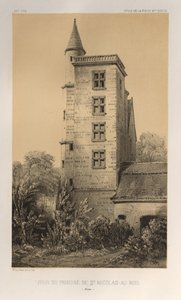 Architektur Pittoresque oder Denkmäler des 15. und 16. Jahrhunderts: Schlösser Frankreichs des 15. und 16. Jahrhunderts: Pl. 44, Turm des Priorats von St. Nicolas-Au-Bois (Aisne)