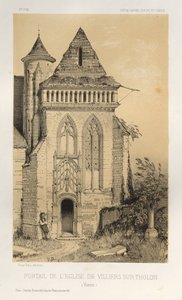 ...Pl.2, Portal der Kirche von Villiers Sur-Tholon Yonne, 1860 von Victor Petit