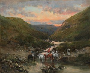 Schlucht in der Nähe von Biskra von Victor Pierre Huguet