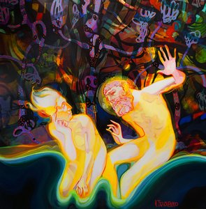 Leuchtende spirituelle Figuren