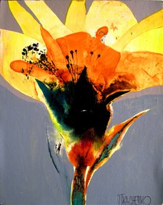 Lebendige abstrakte Blüte