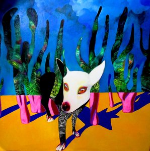 Lebendiger surrealer Hund von Victor Tkachenko