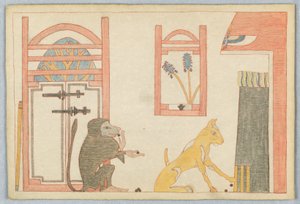 Der Affe und die Katze, Illustration zu Äsops Fabeln