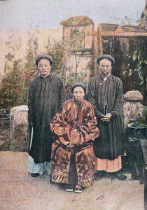 Familie prominenter Bürger in Faifo, Ende des 19. Jahrhunderts von Vietnamese School