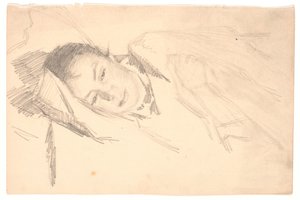Die Frau des Künstlers ruht sich aus von Viggo Johansen