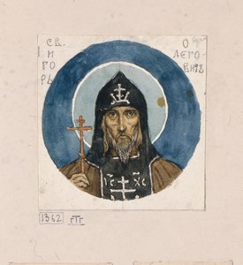 Heiliger Prinz Igor von Tschernigow, Studie für Fresken in der St. Wladimir-Kathedrale von Kiew, 1884-1889