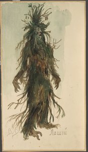 Leshy. Kostümentwurf für die Oper Schneeflöckchen von N. Rimski-Korsakow