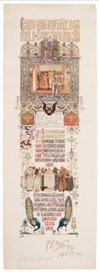 Menü des Festmahls zur Feier der Krönung von Nikolaus II. und Alexandra Fjodorowna, 1896 von Viktor Mikhaylovich Vasnetsov