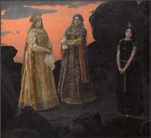 Drei Königinnen des unterirdischen Königreichs, 1879 von Viktor Mikhaylovich Vasnetsov