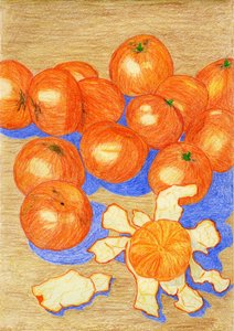 Frische Orangen Stillleben