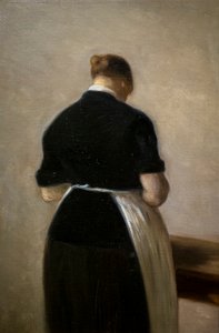 Studie einer stehenden Frau, Rückansicht